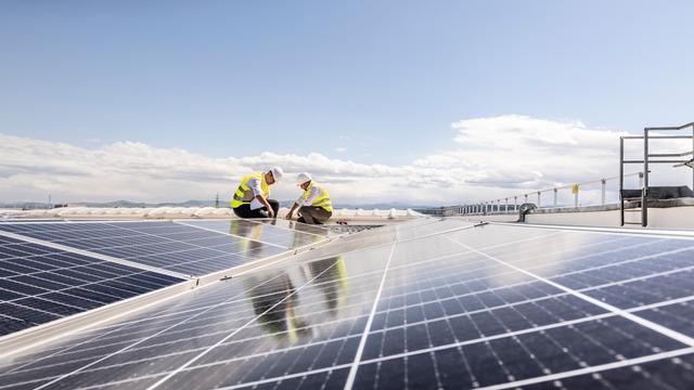 Rooftop PV System being installed