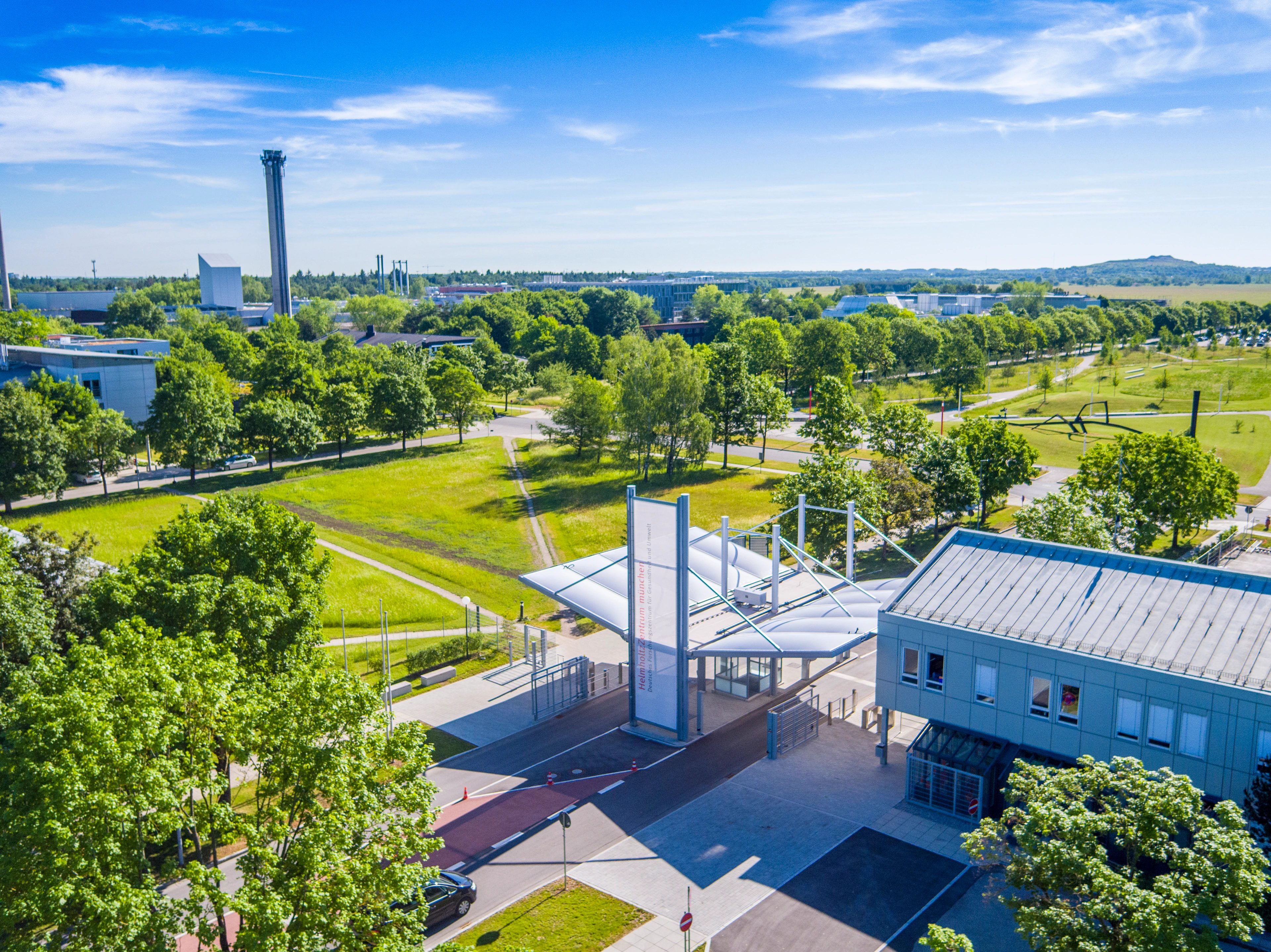 Helmholtz Munich Campus Top View with Entrance