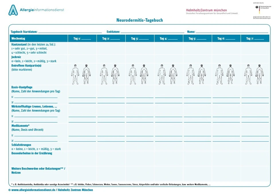 Neurodermitis Tagebuch Download