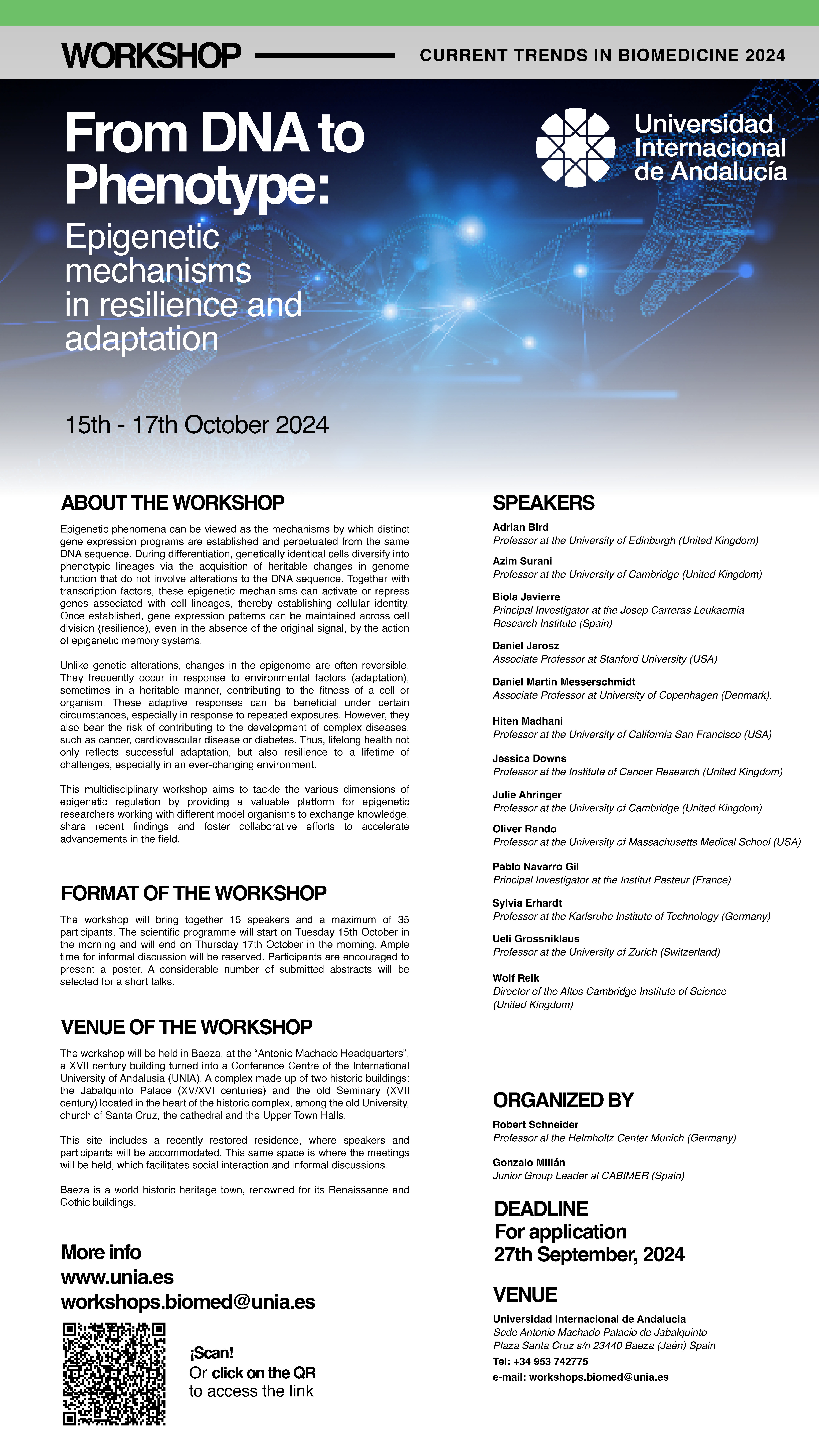 POSTER for Workshop: From DNA to Phenotype