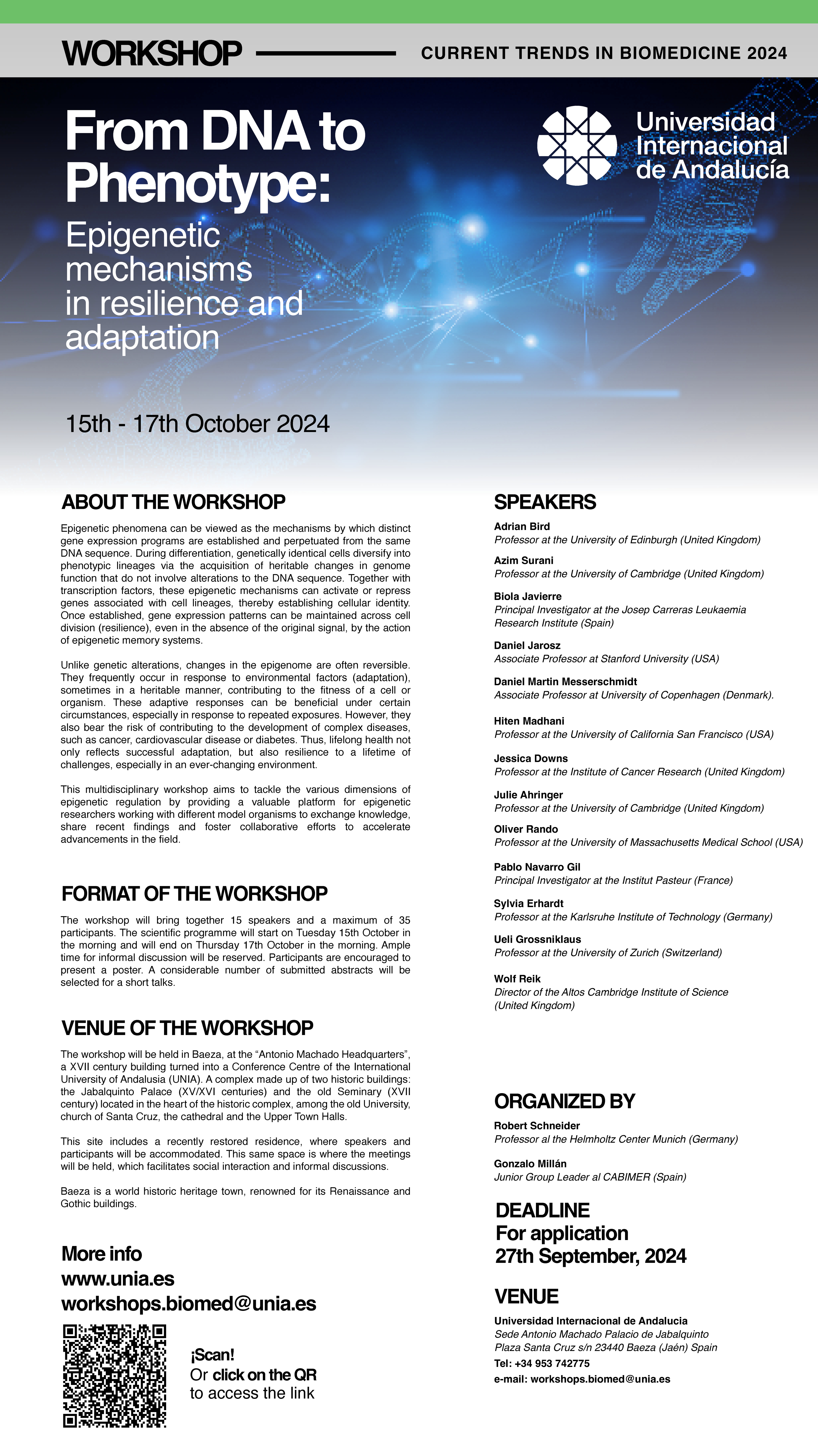 POSTER for Workshop: From DNA to Phenotype