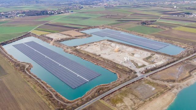 Wind farm aerial shot