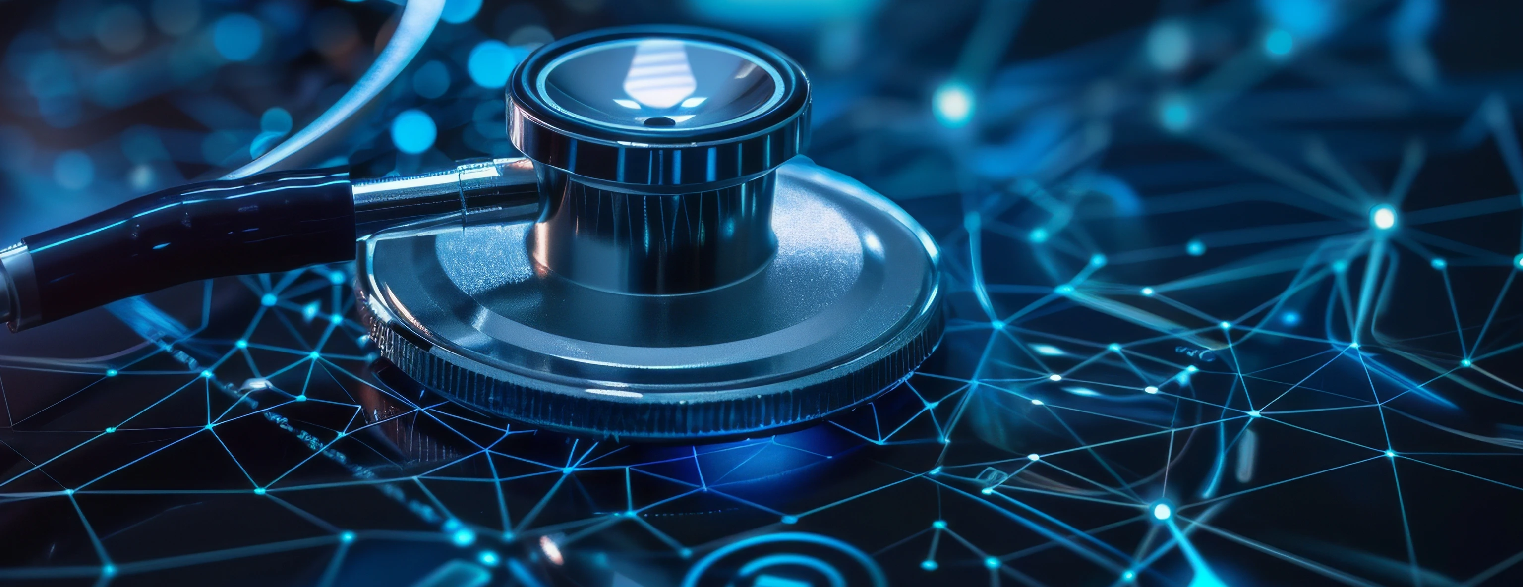 Stethoscope and Advanced AI Technology in Healthcare Innovation_AdobeStock_810682484