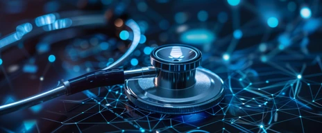 Stethoscope and Advanced AI Technology in Healthcare Innovation_AdobeStock_810682484