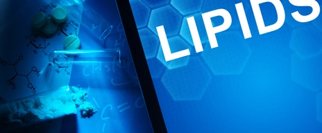 Tablet with word lipids.