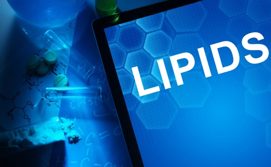 Tablet with word lipids.