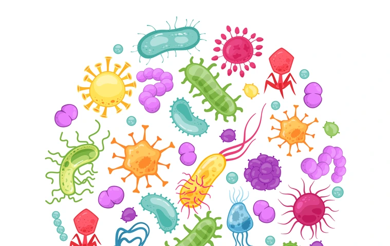 Bacteria germ. Stomach viruses biological allergy microbes bacterium epidemiology bacterial infection germs flu diseases vector cells