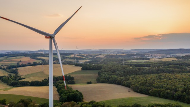 Wind Turbines at Sunset