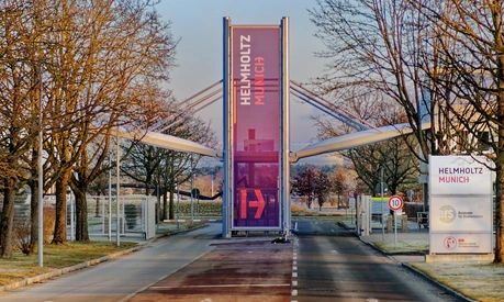 Helmholtz Munich Pforte with new corporate design