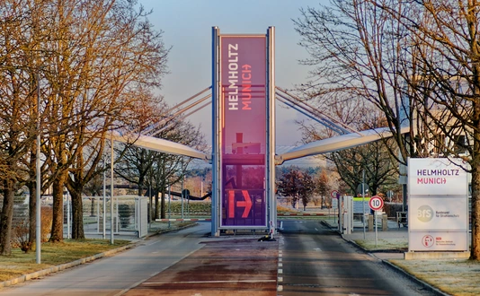 Helmholtz Munich Pforte with new corporate design
