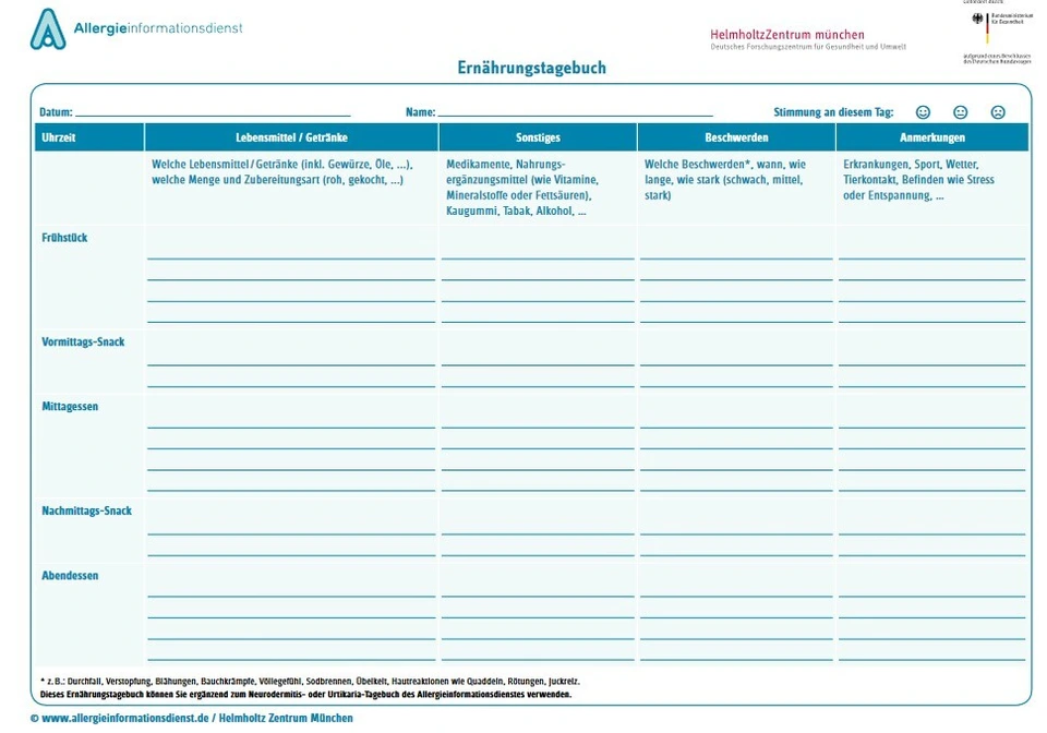 Ernährungstagebuch Download