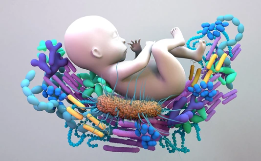 Baby Microbiome, the infant gut microbiome, genetic material of all the microbes.