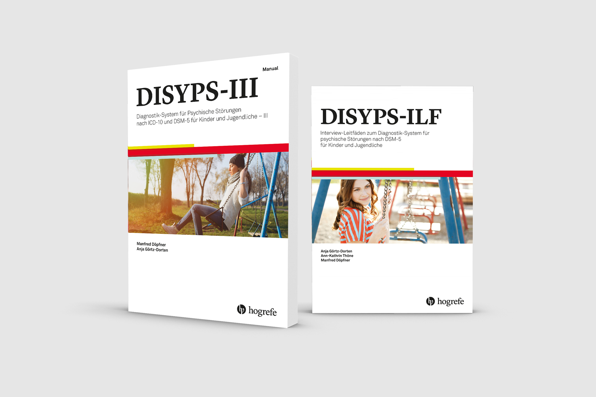 Buchcover von DISYPS-III und DISYPS-ILF, Diagnose- und Interviewleitfäden für psychische Störungen bei Kindern und Jugendlichen, herausgegeben von Hogrefe