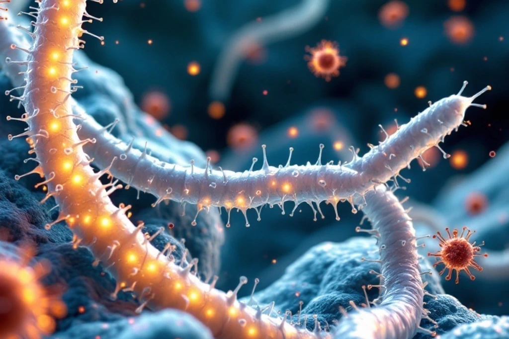 Helminthen-Wurm in Makrophagen 