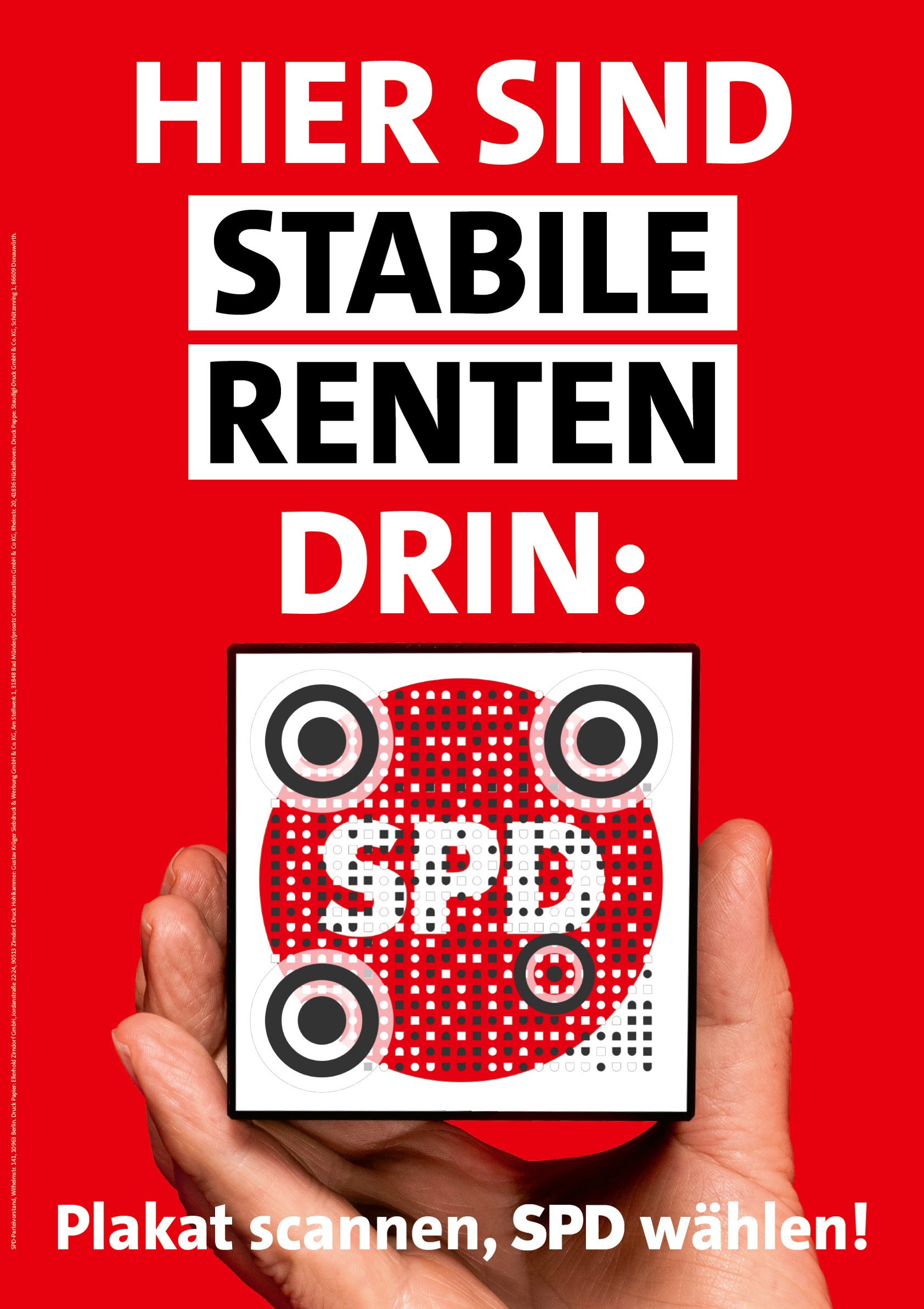 Plakat „Stabile Renten“