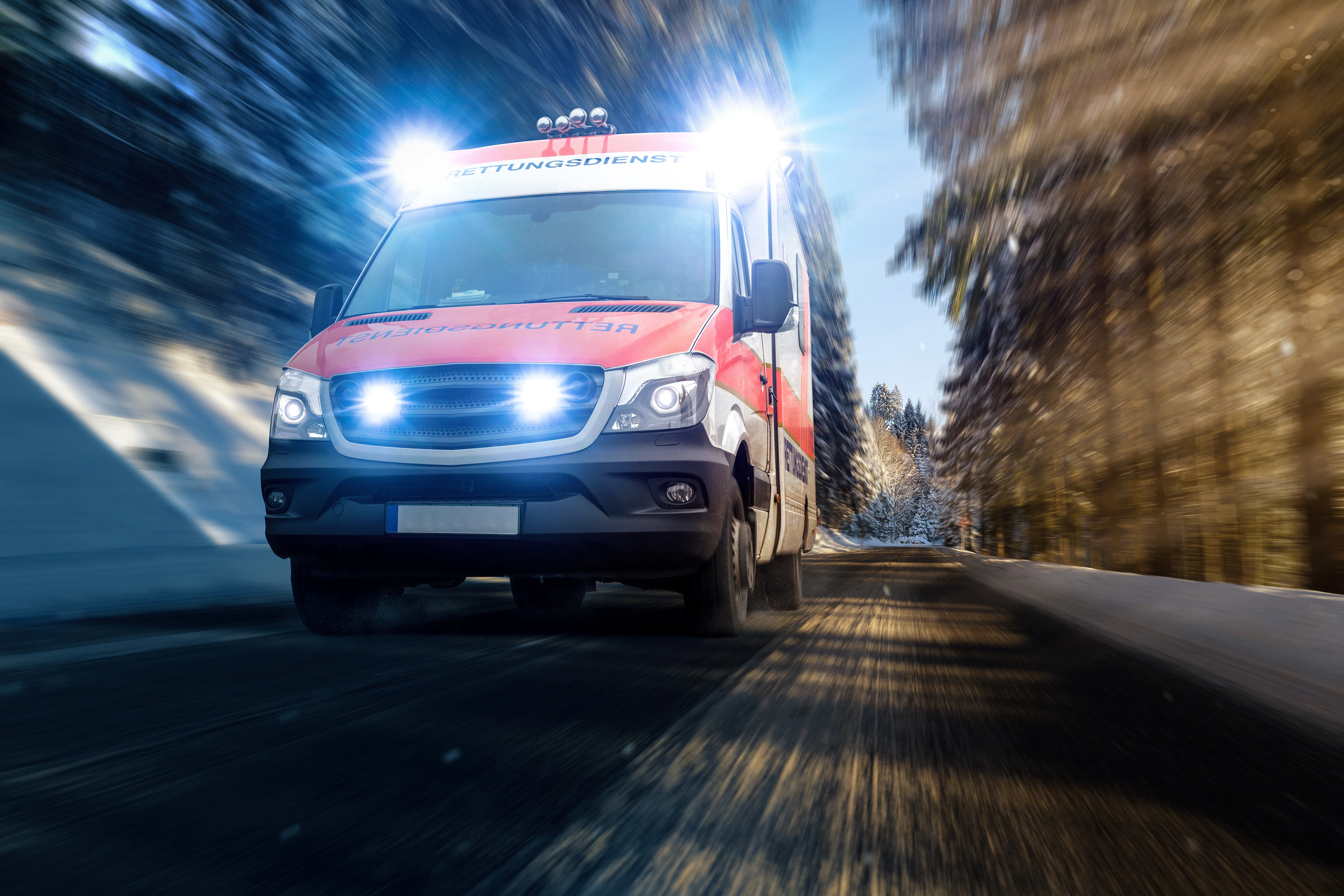 Krankenwagen - Notfall wegen Anaphylaxie