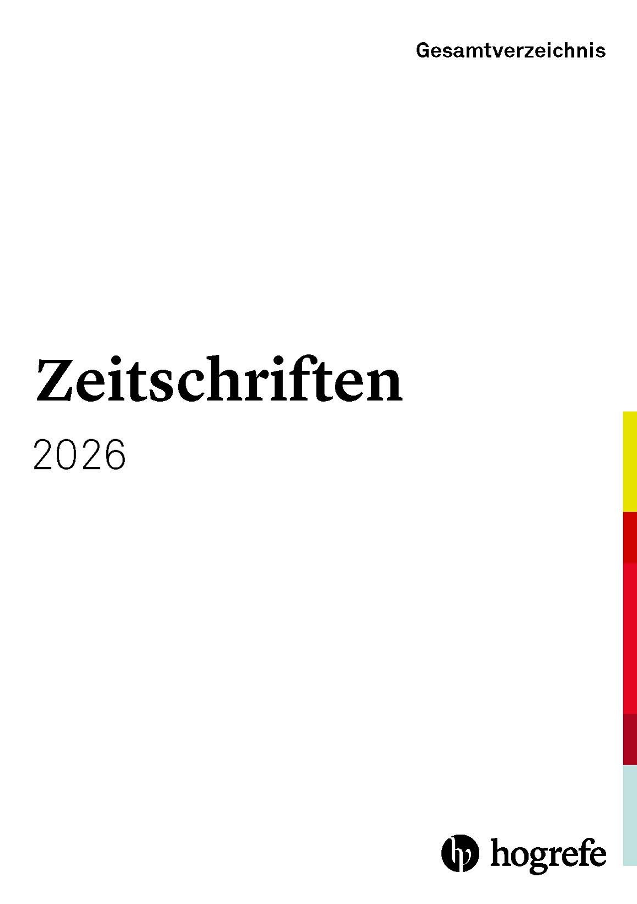 Cover des Zeitschriftenverzeichnis 2026