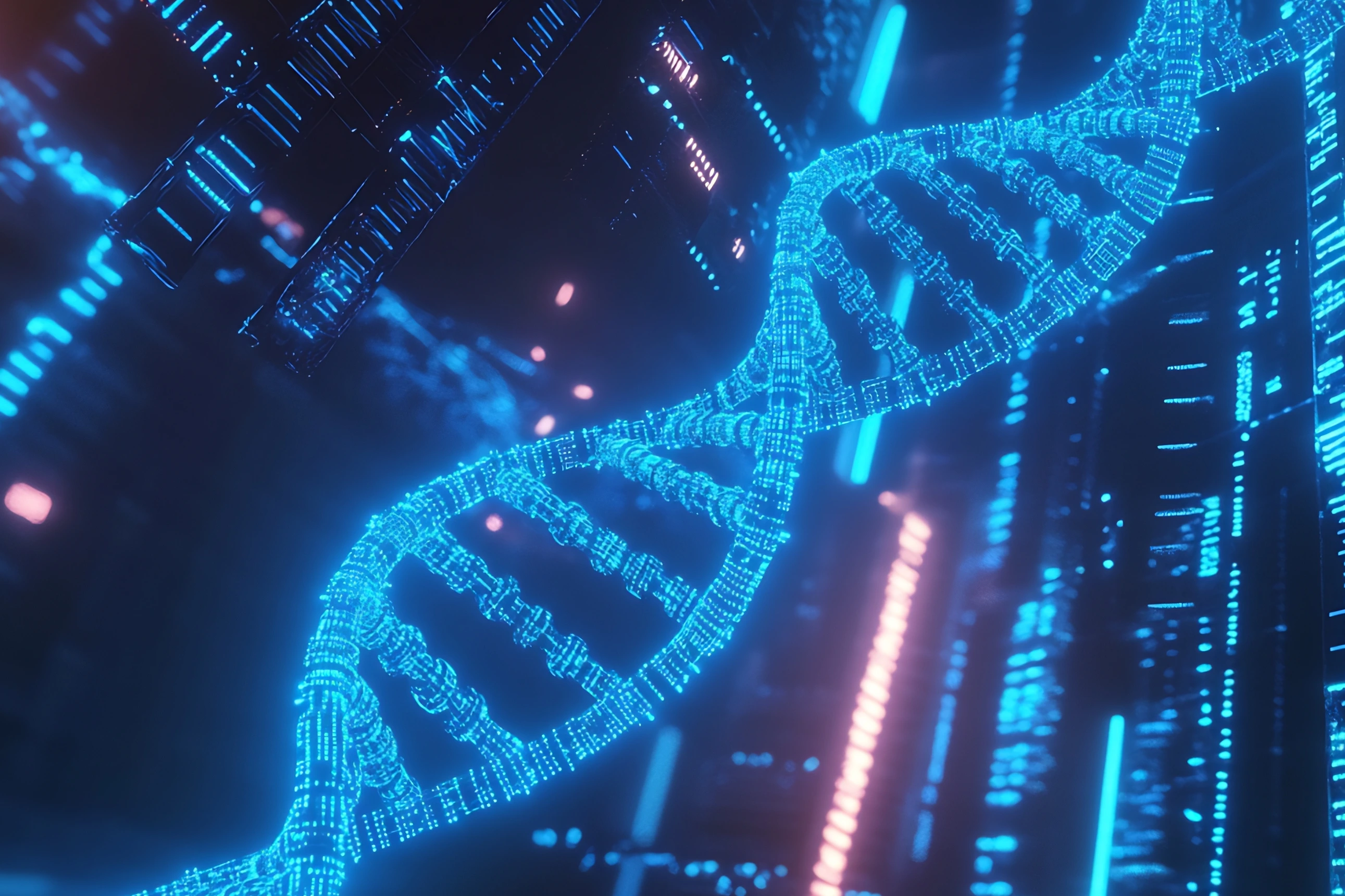 Synthetic biology AI model generating DNA sequences for research_AdobeStock_1261771193