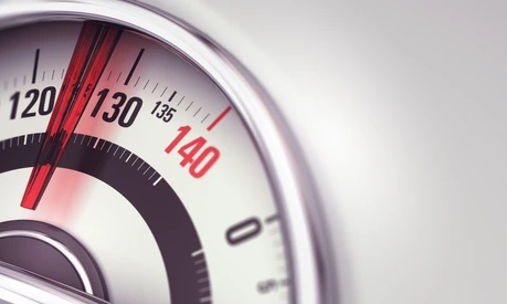 Overweight and Obesity. Bathroom Scale Close-up