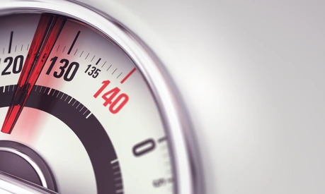 Overweight and Obesity. Bathroom Scale Close-up