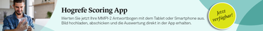 Hinweis auf die Hogrefe Scoring App