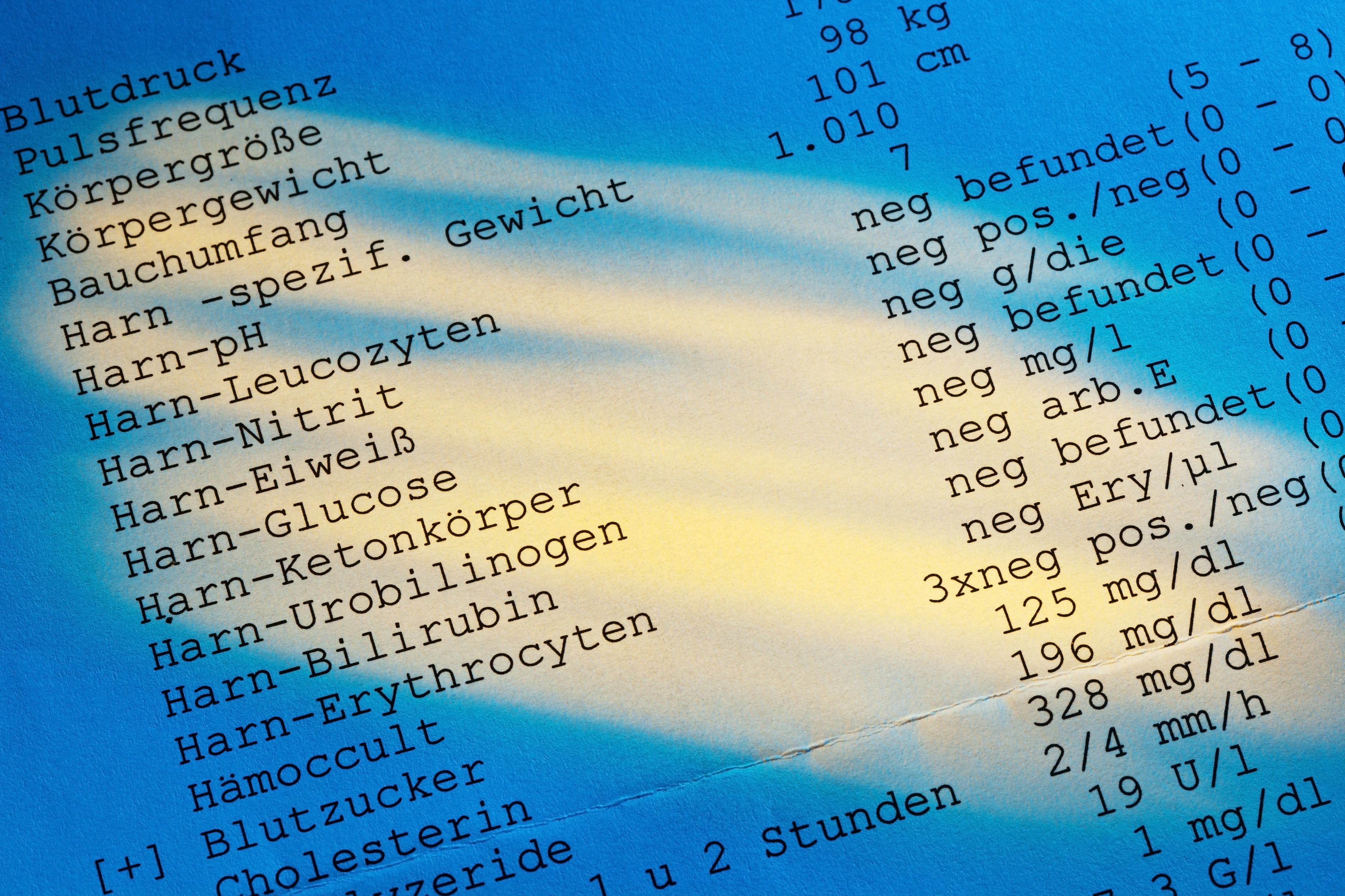 befund bei einer Vorsorgeuntersuchung