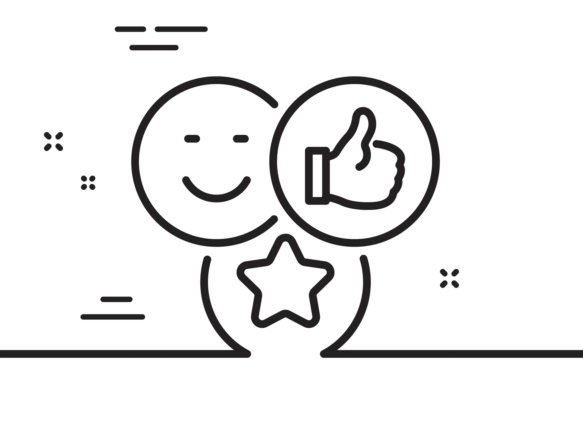 Social media likes line icon