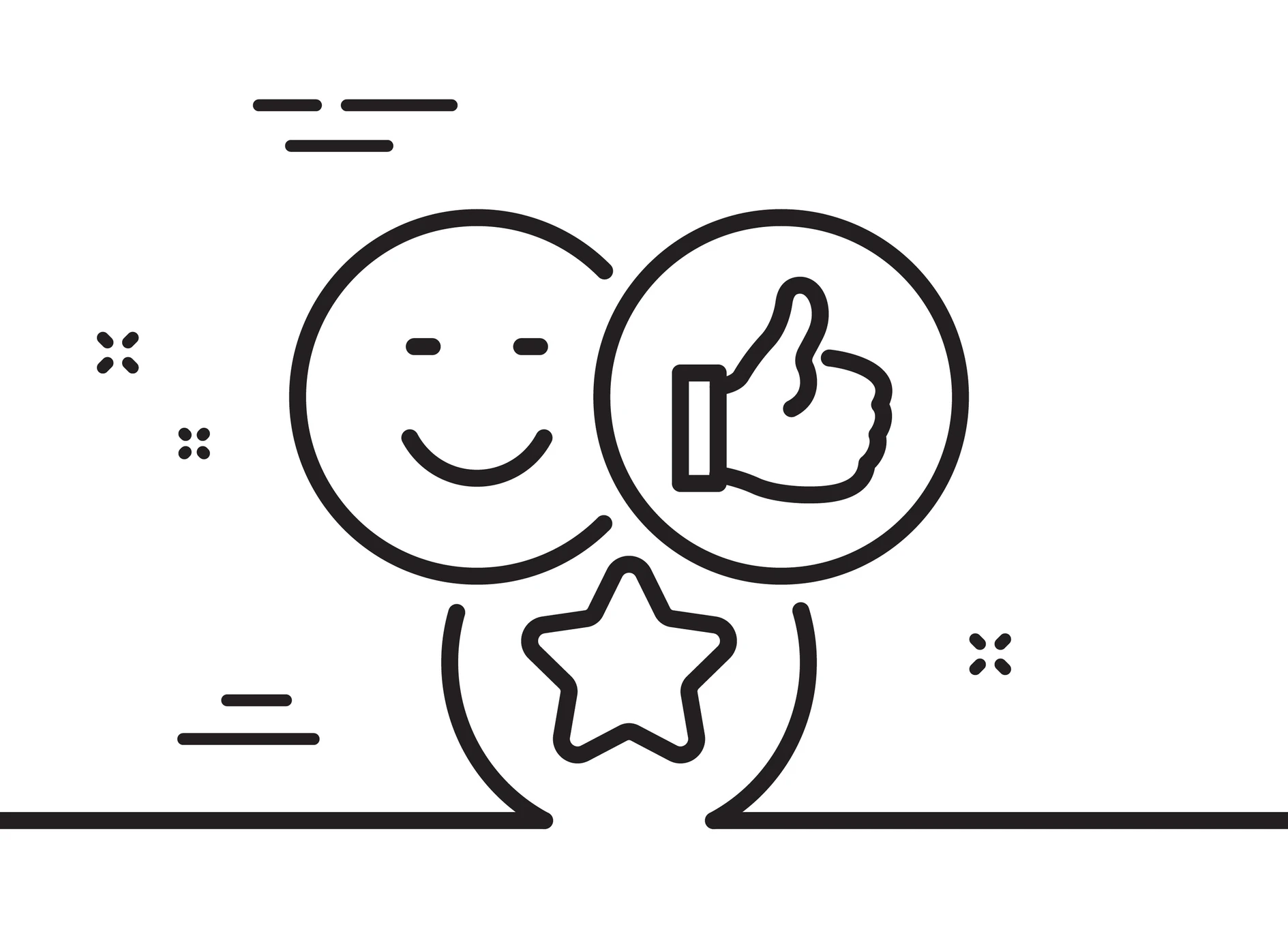 Social media likes line icon