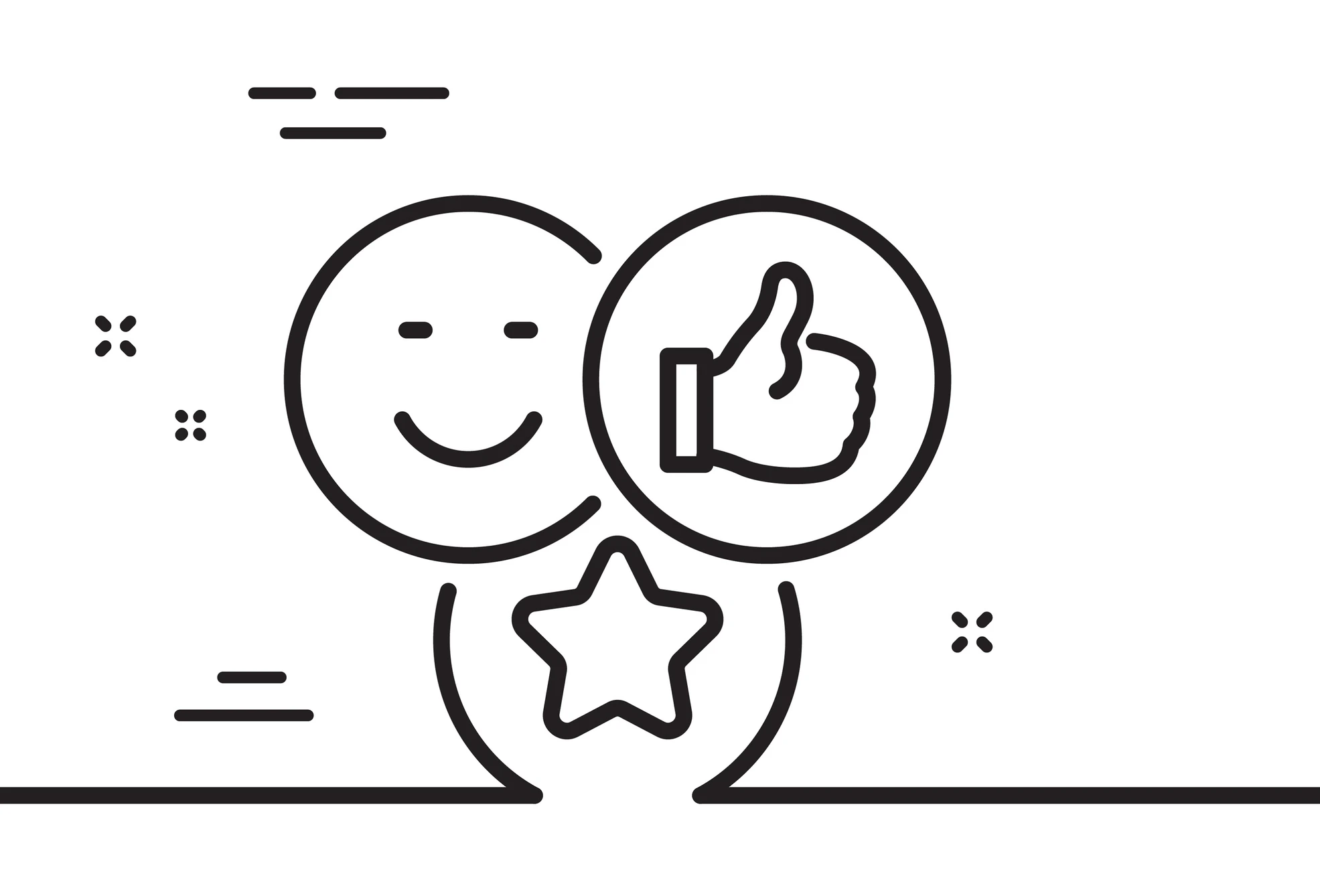 Social media likes line icon