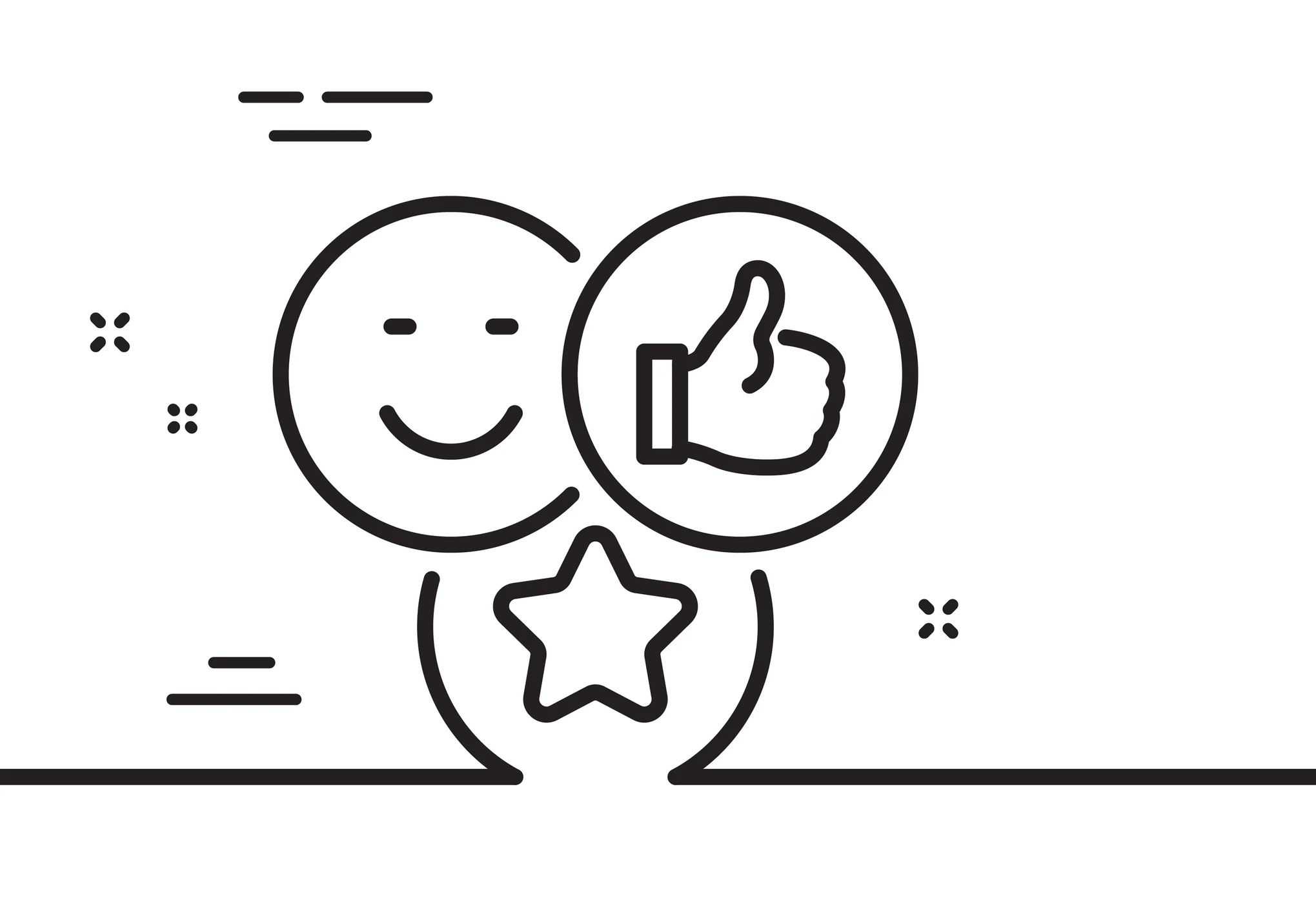 Social media likes line icon