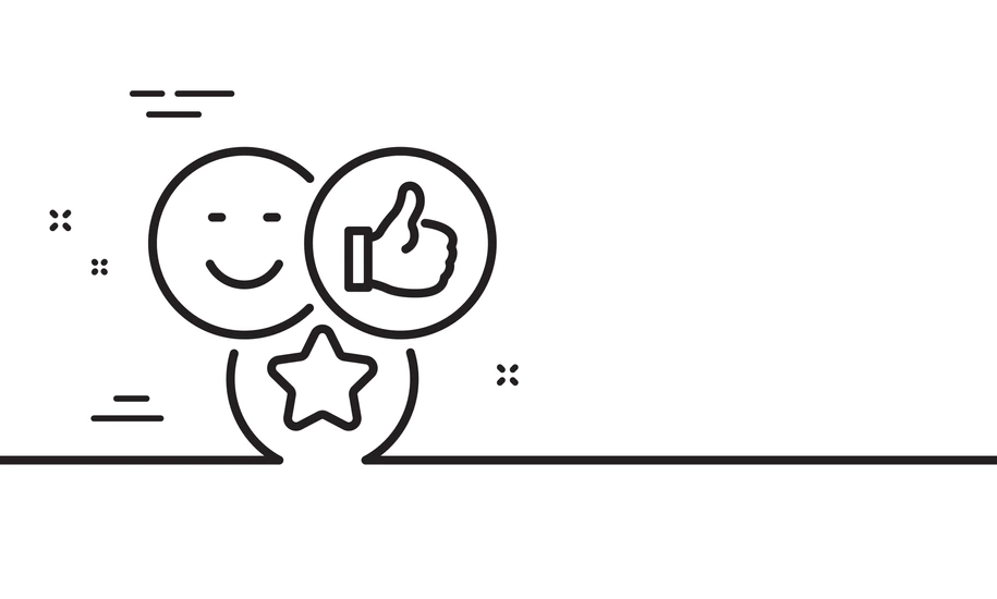 Social media likes line icon