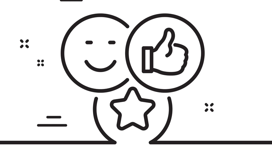 Social media likes line icon