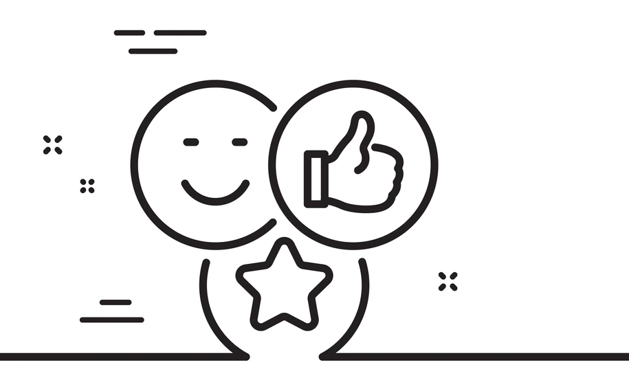 Social media likes line icon