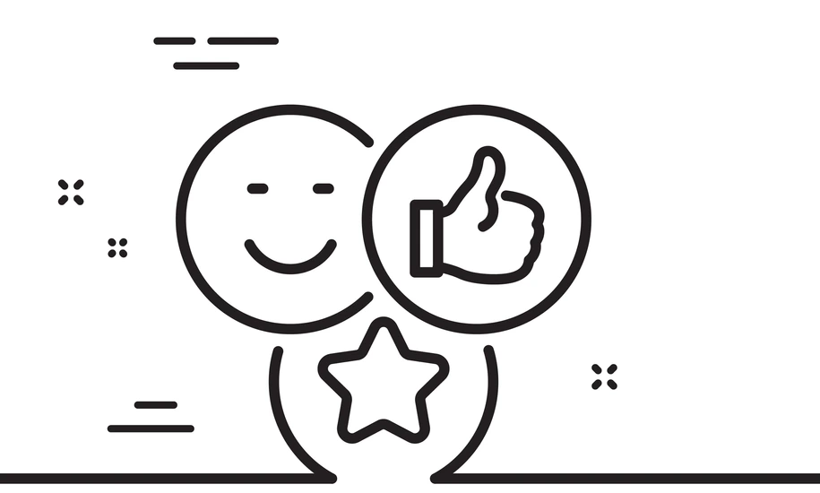 Social media likes line icon
