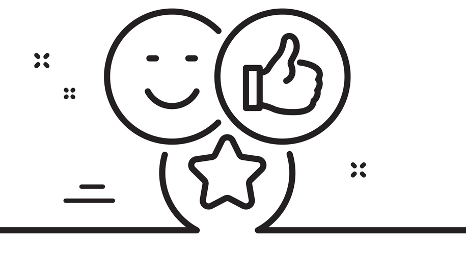 Social media likes line icon