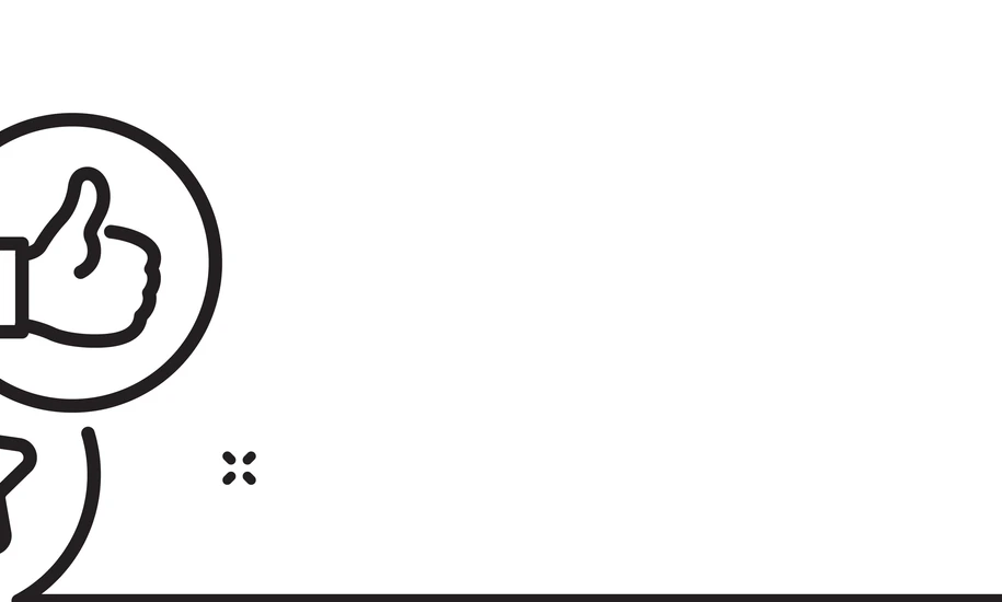 Social media likes line icon
