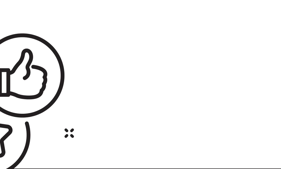 Social media likes line icon