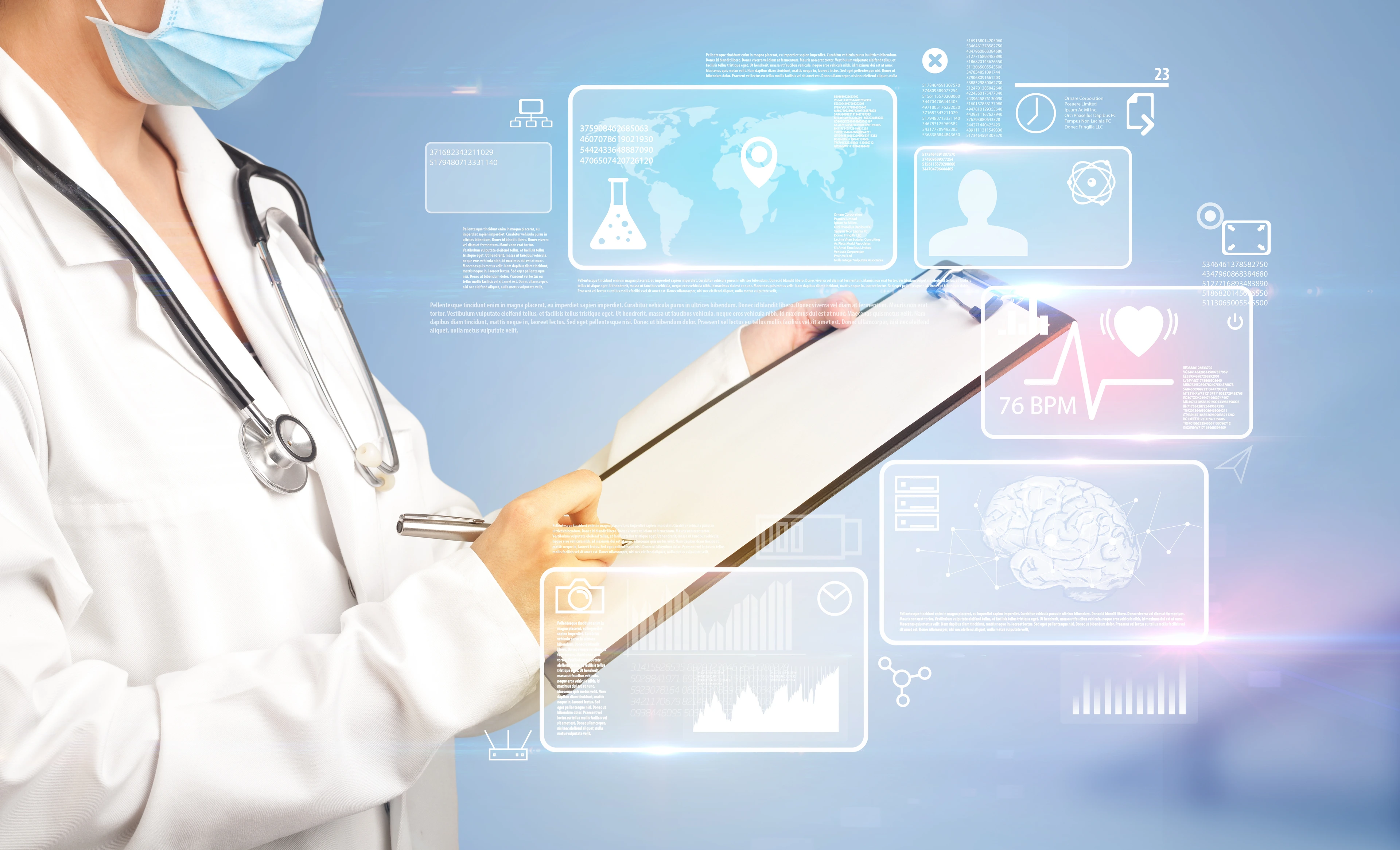 Female doctor with notepad