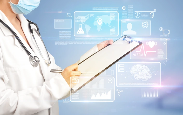 Female doctor with notepad
