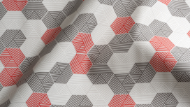 Heimtextil skai Linear Hexagon Fabric DesignLab