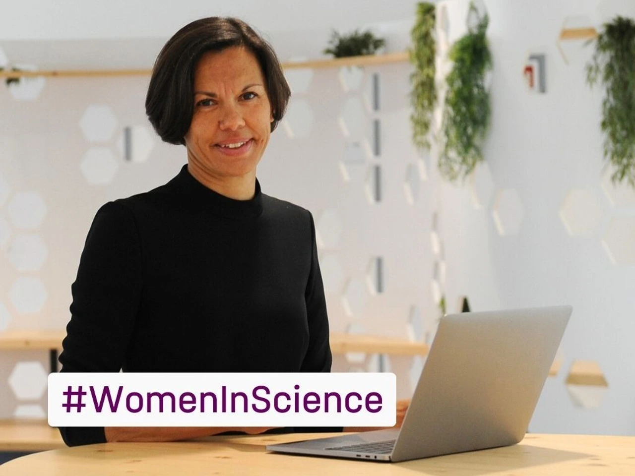 Maria-Elena Torres-Padilla Portrait with Notebook for Women in Sciences Campaign