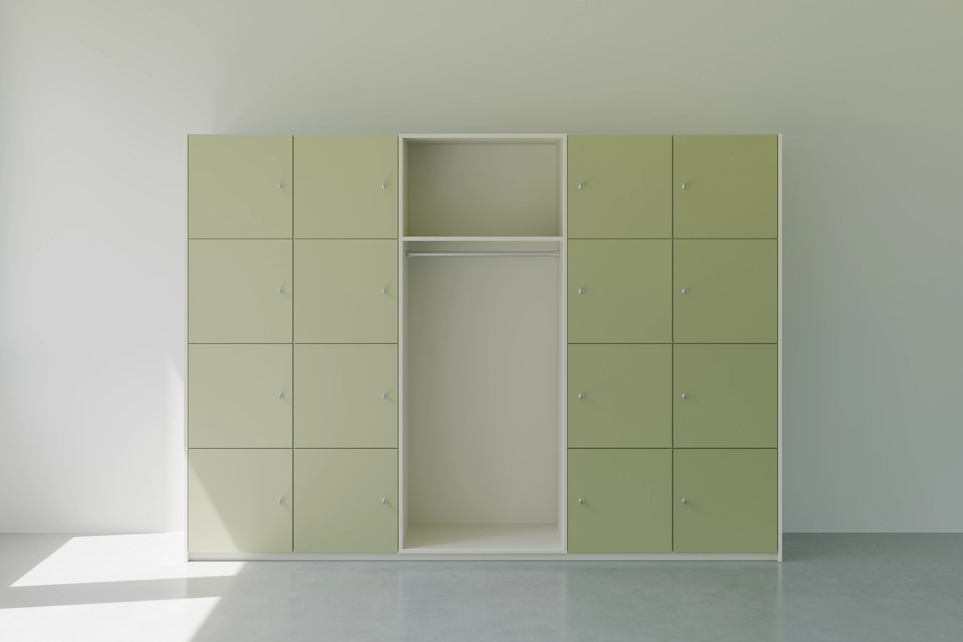 P2 Lockerschrank mit Garderobe