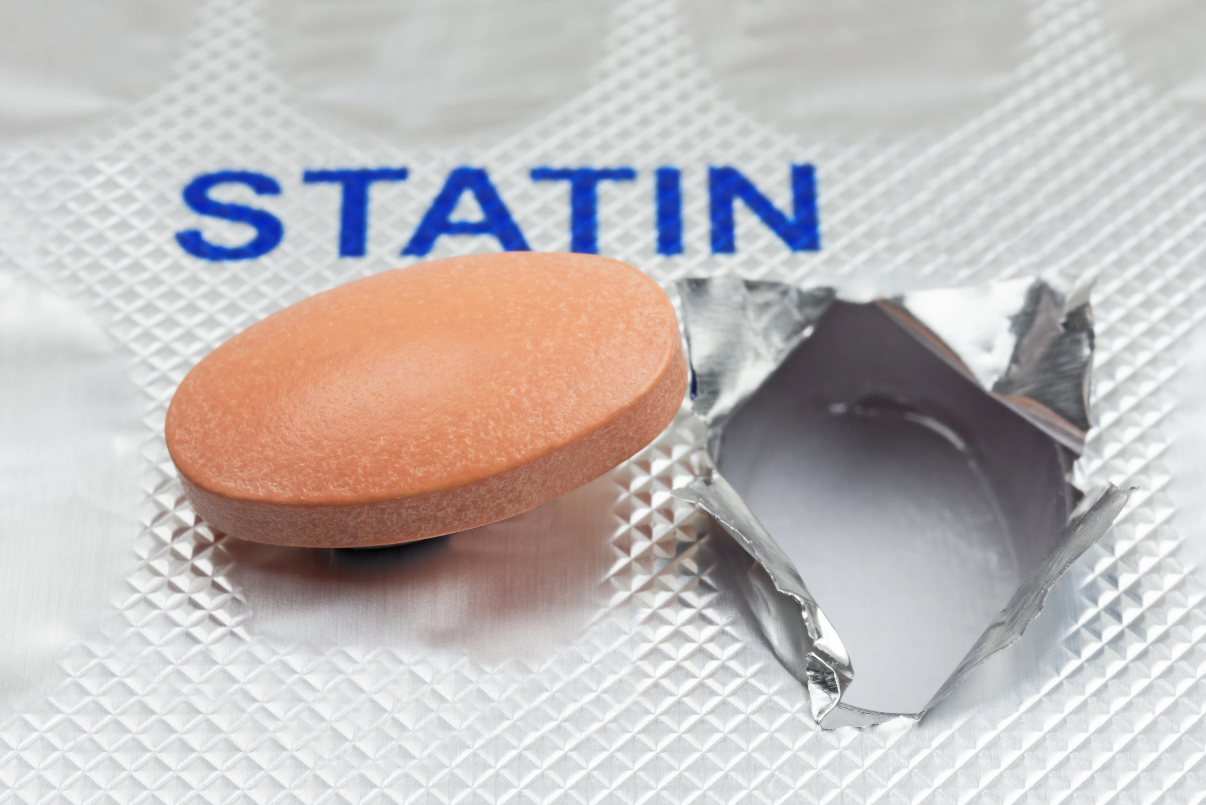 Tablettenblister mit Statin (Cholesterinsenker)