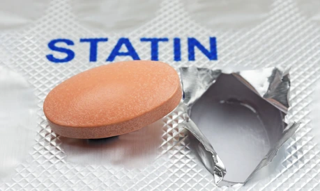Tablettenblister mit Statin (Cholesterinsenker)