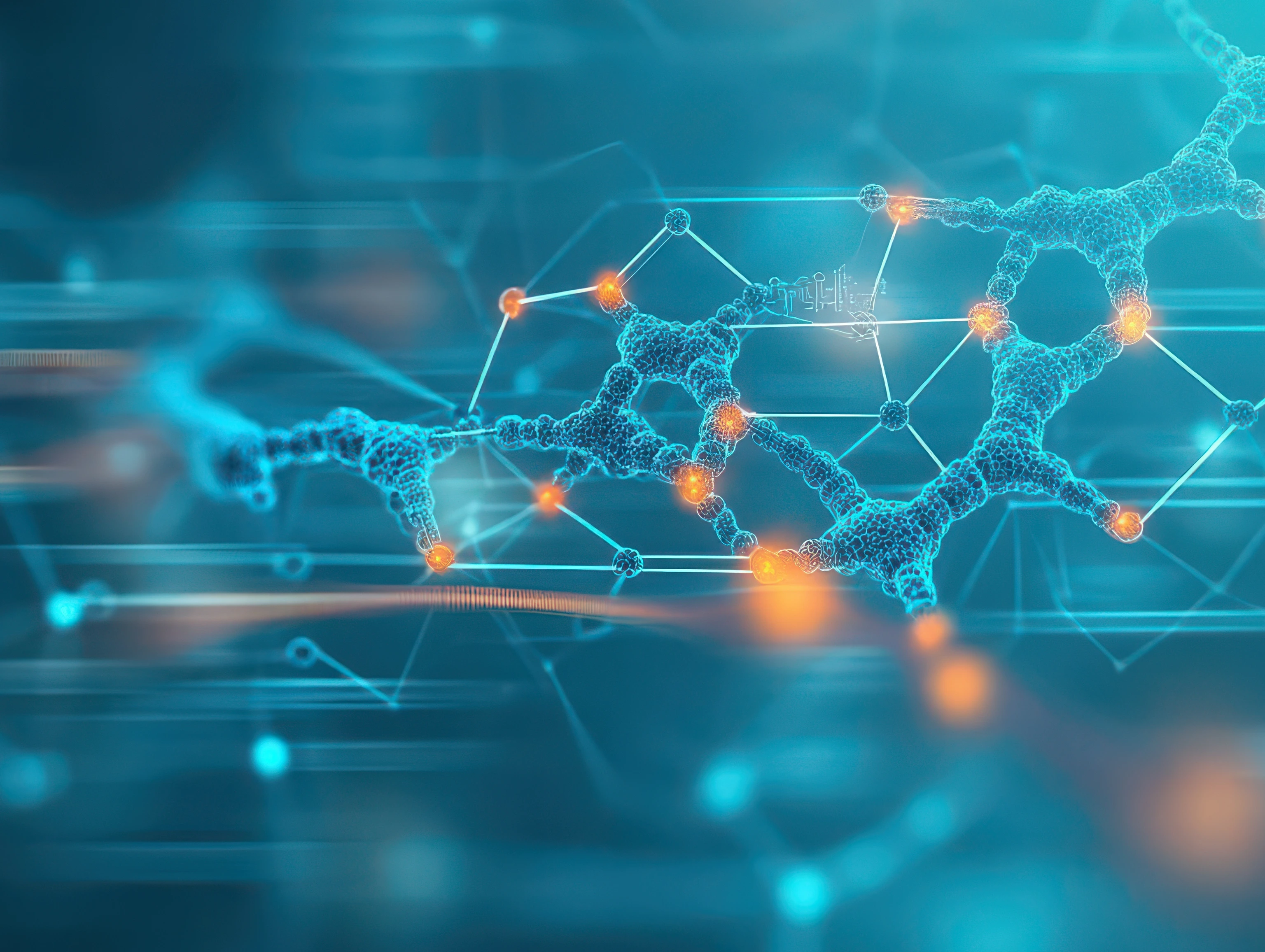 AI model of biological networks