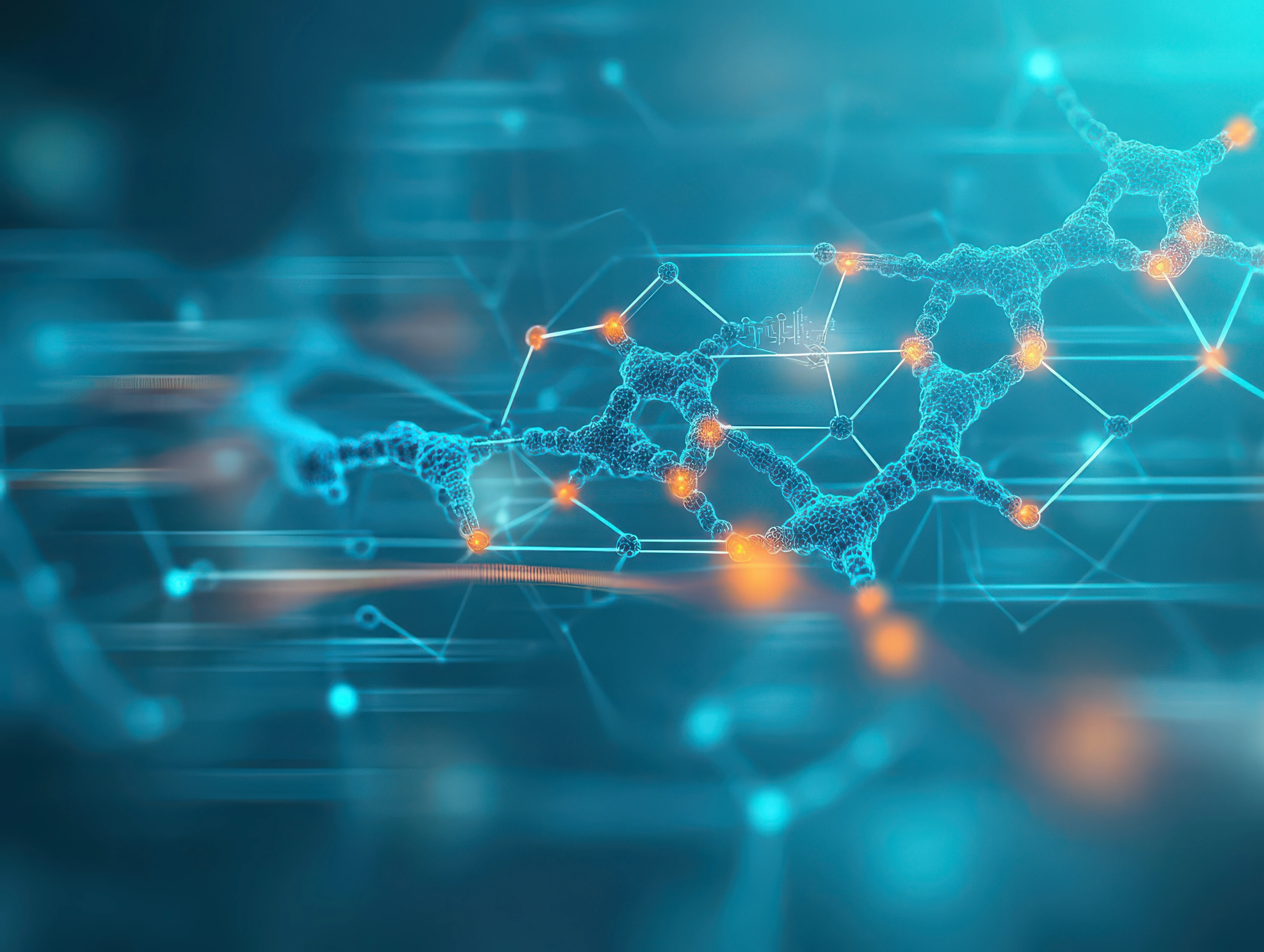 AI model of biological networks