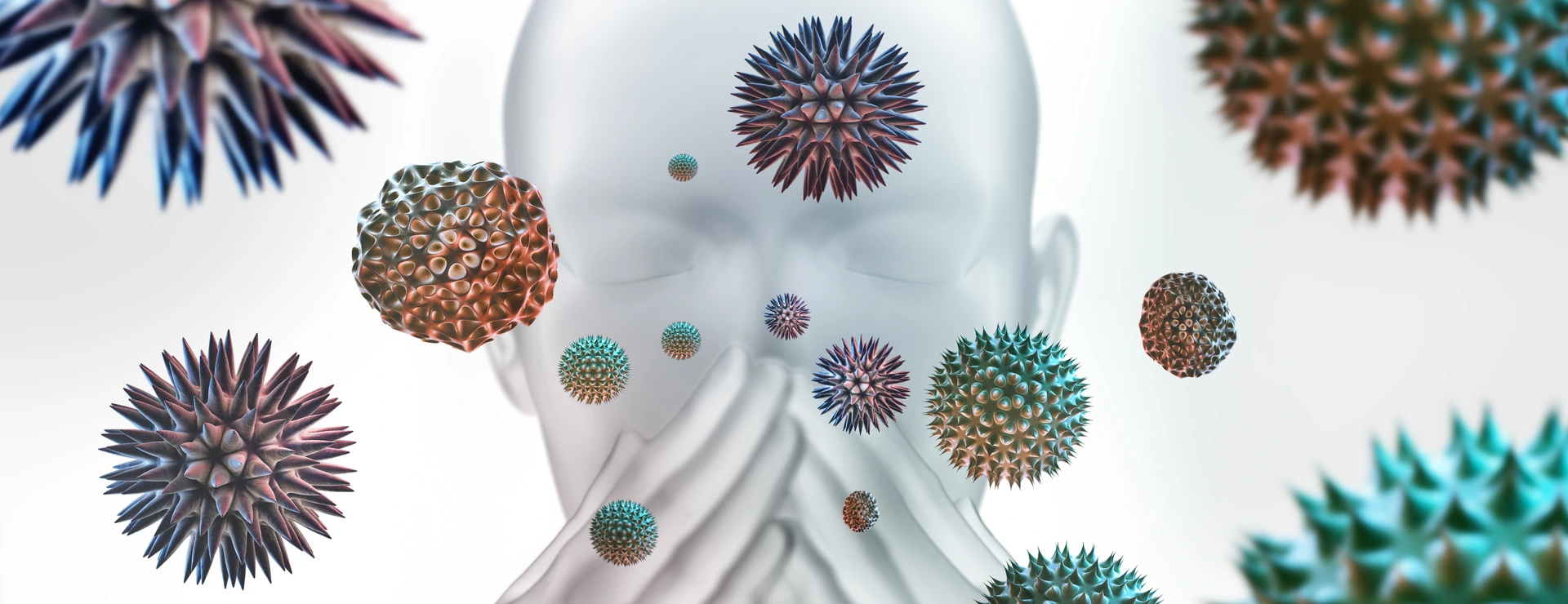 Mensch mit Allergie gegen Pollen