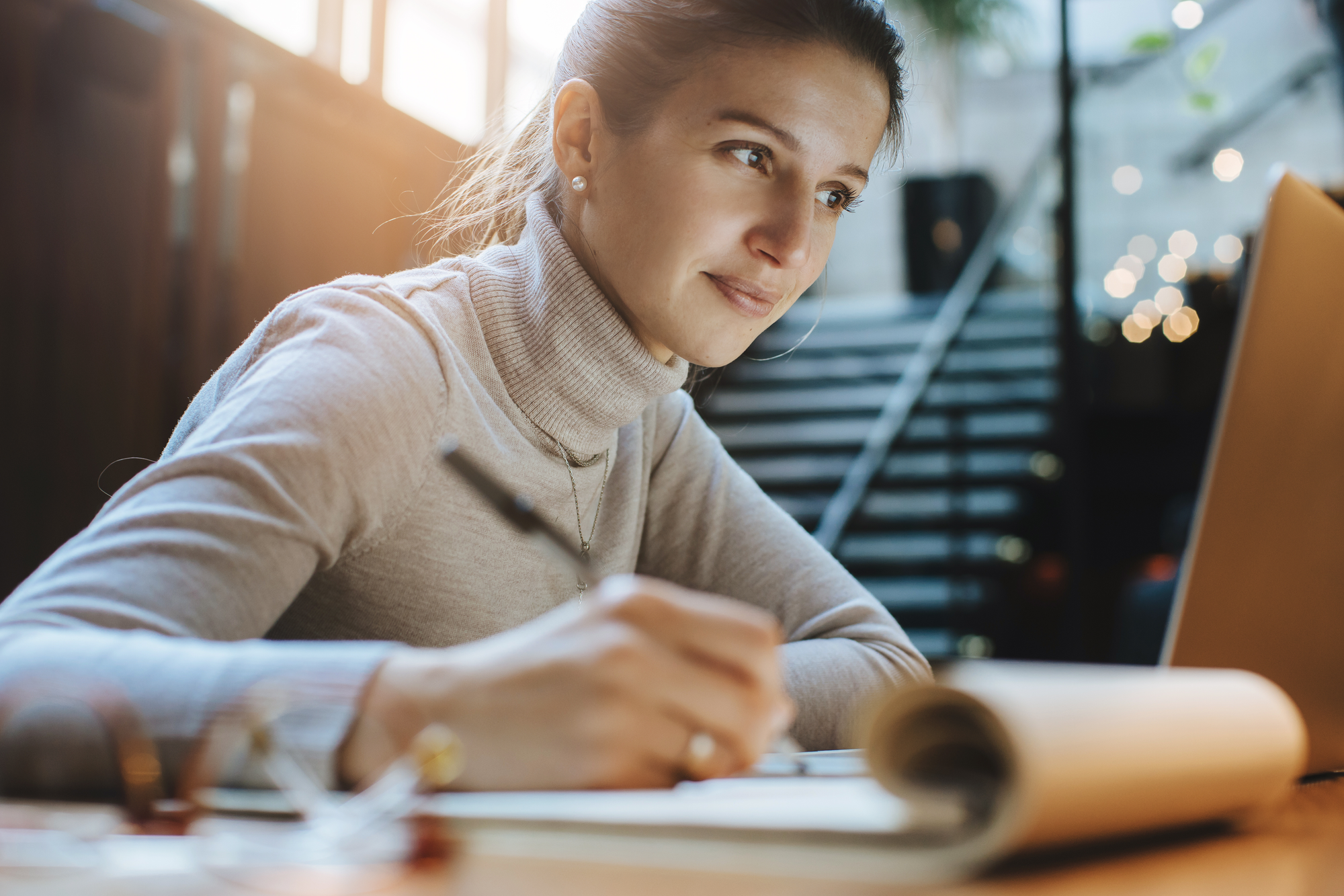 Woman writing