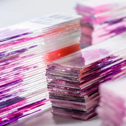 Slides with stained tissue sections