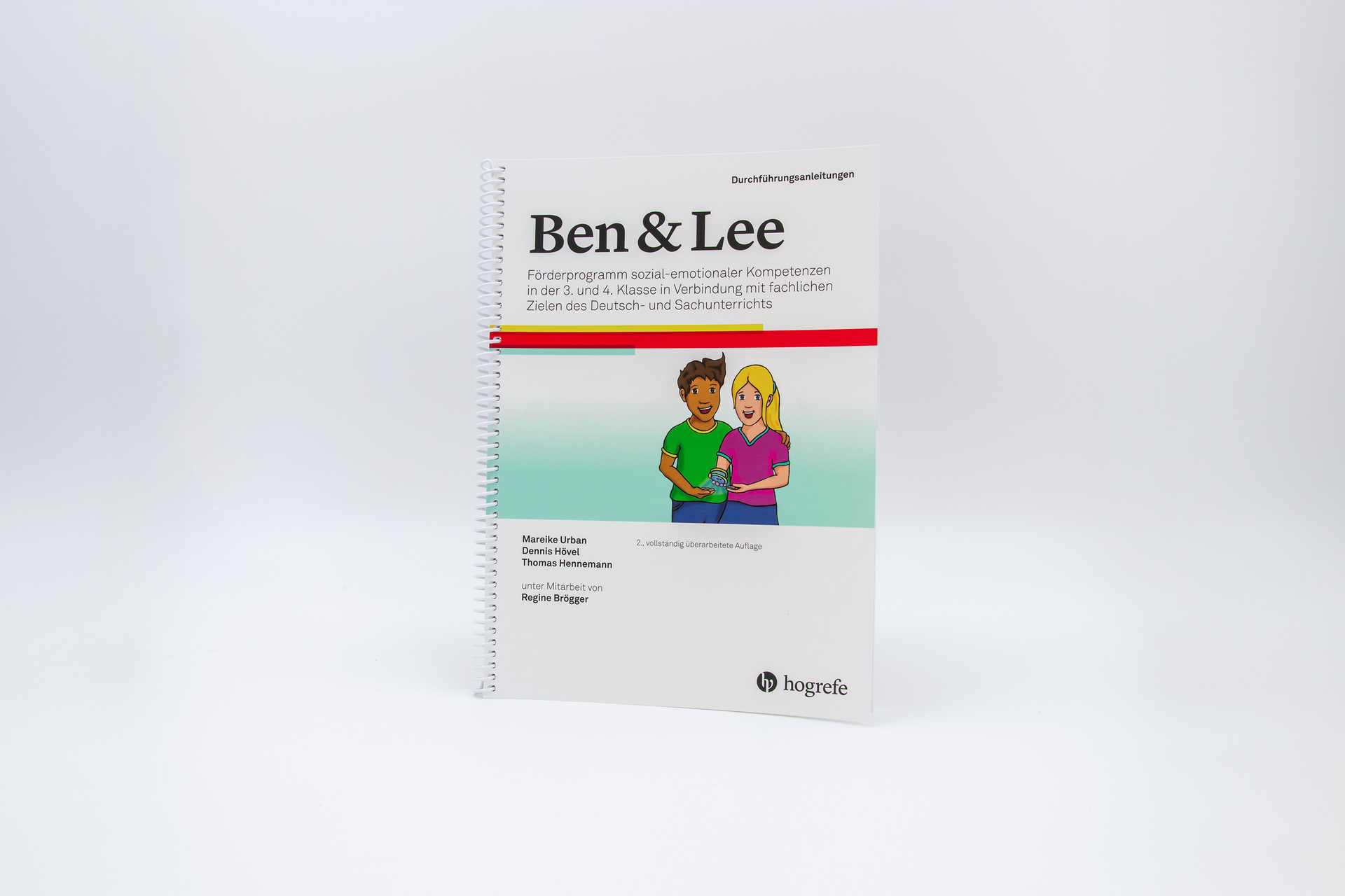 Spiralgebundenes Heft des Förderprogramms Ben & Lee